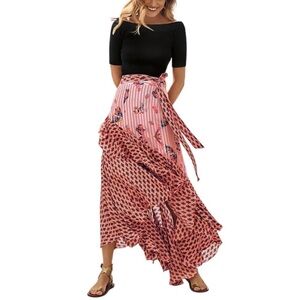 Bhanuni By Jyoti Anthropologie Casablanca Maxi Skirt Floral Prairie Patchwork
